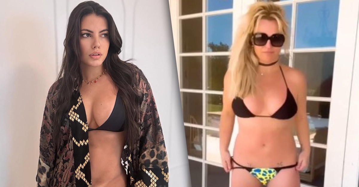 Fernanda Bande posta foto de biquini e é comparada à Britney Spears