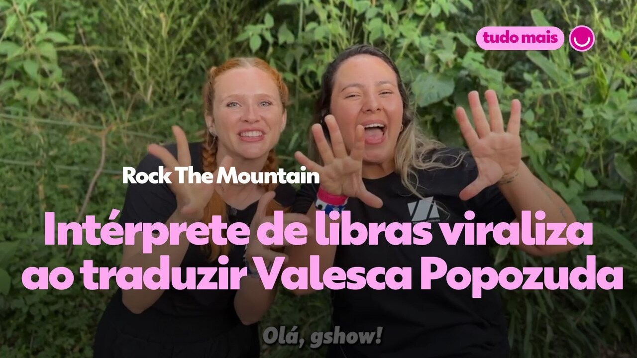 Intérprete de libras do Rock The Mountain que divertiu o público