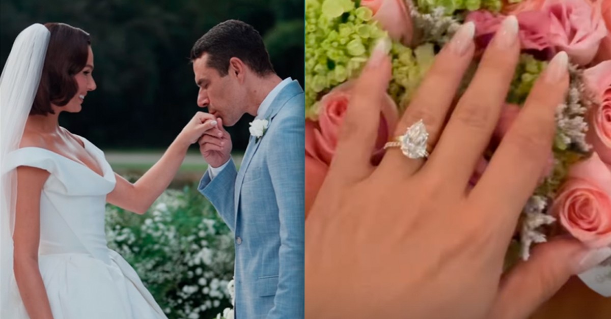 Isis Valverde exibe anel deslumbrante de casamento com Marcus Buaiz