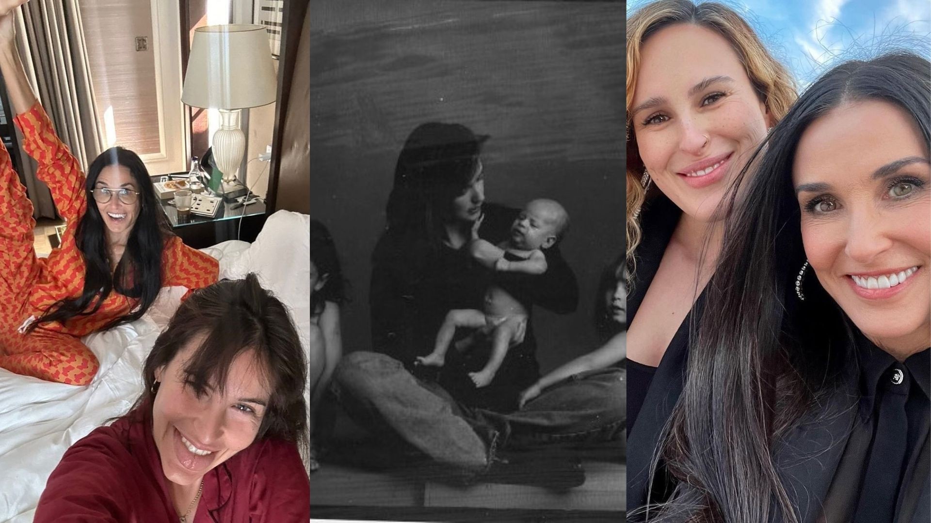 No Dia das Mães, Demi Moore abre álbum de fotos com as filhas: 'Obrigada por me escolherem'