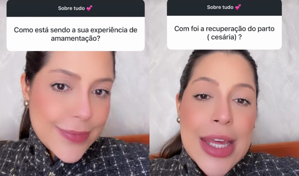 Laís Caldas relata dificuldades com a amamentação após o nascimento da filha