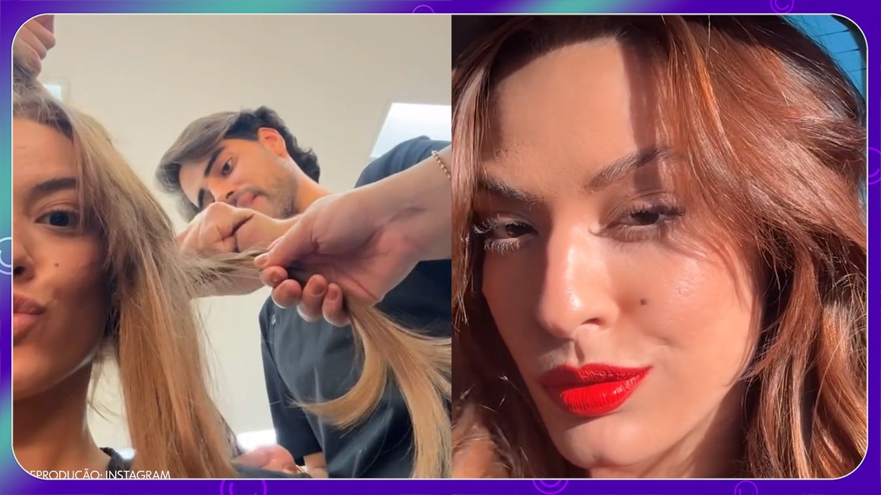 Beatriz Reis muda o visual e pergunta: 'Será que eu fico ruiva?'