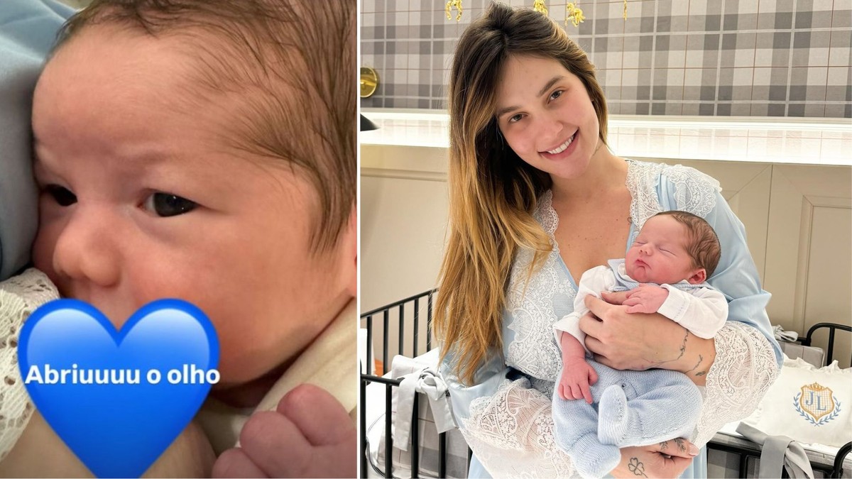 Virginia Fonseca mostra primeiro foto de José Leonardo com os olhos abertos | Famosos | gshow