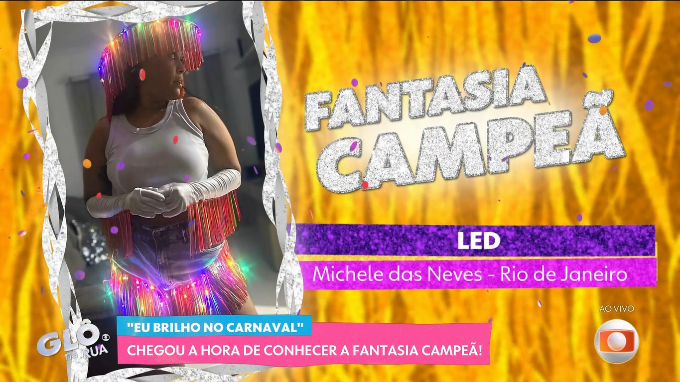 Glô na Rua: fantasia LED vence como a melhor do Carnaval 2026