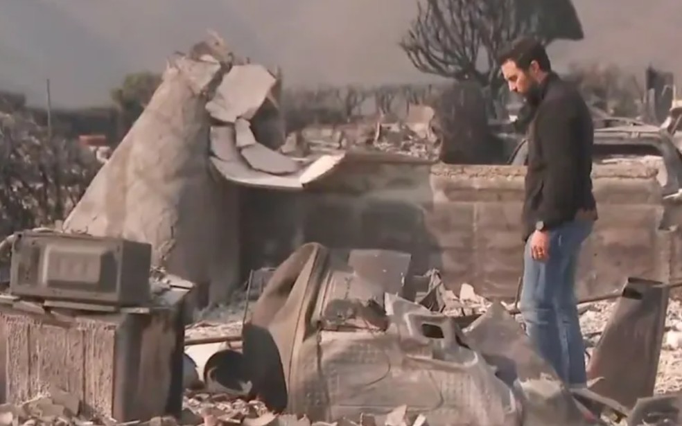 Milo Ventimiglia teve a casa destruída no incêndio que atinge Los Angeles — Foto: Reprodução