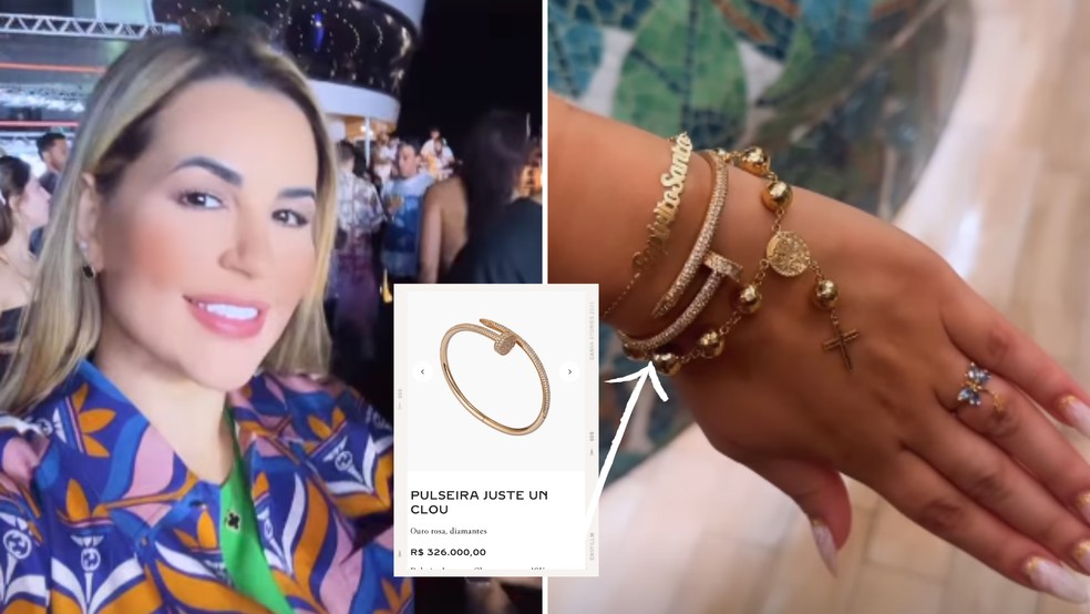 Deolane e sua pulseira de mais de R$ 300 mil — Foto: Reprodução Instagram