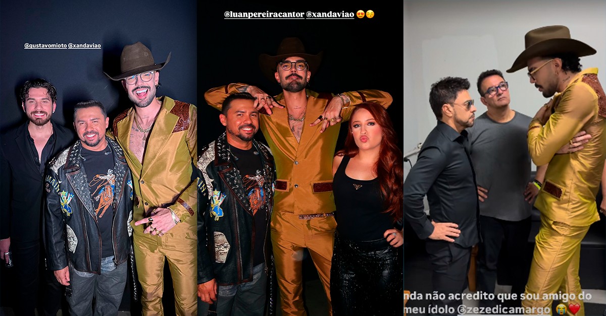 Com 2 metros de altura, Luan Pereira impressiona com diferença de tamanho entre outros cantores