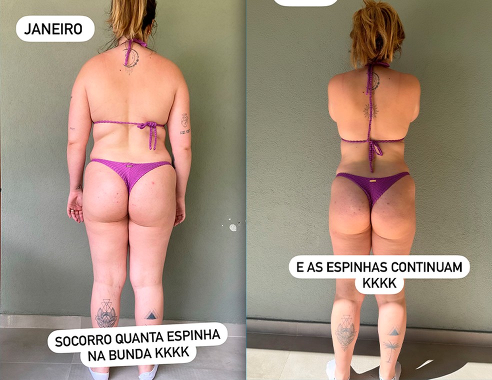 Viih Tube mostra antes e depois de perder 15 kg — Foto: Instagram