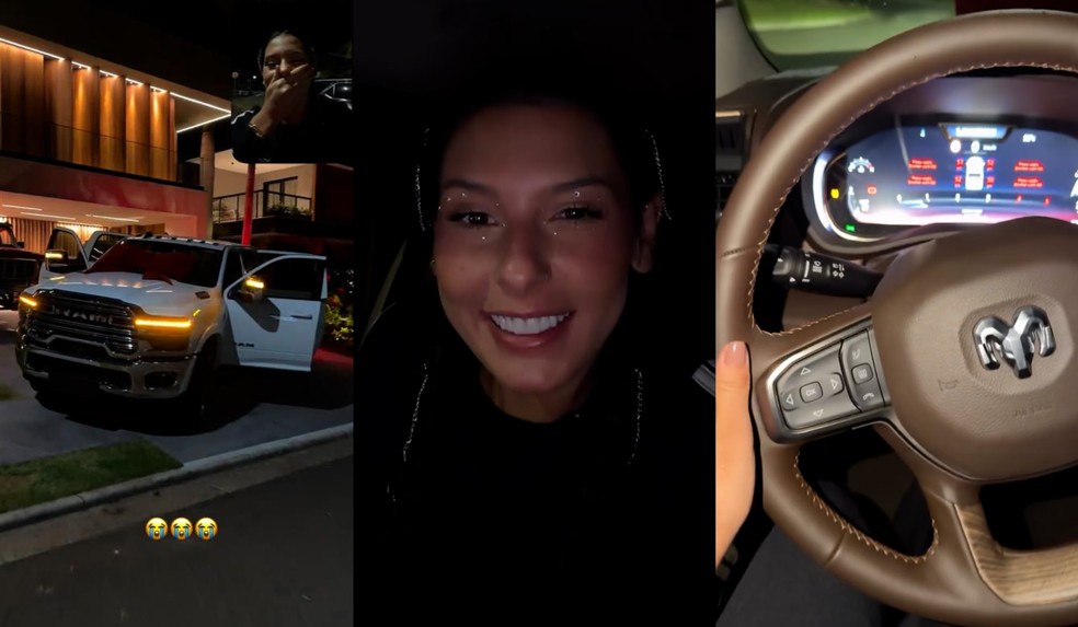 Ana Castela adiciona Dodge Ram à coleção de carros — Foto: Instagram