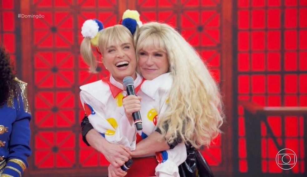 Xuxa e Angélica trocam de papel na Batalha do Lip Sync — Foto: TV Globo