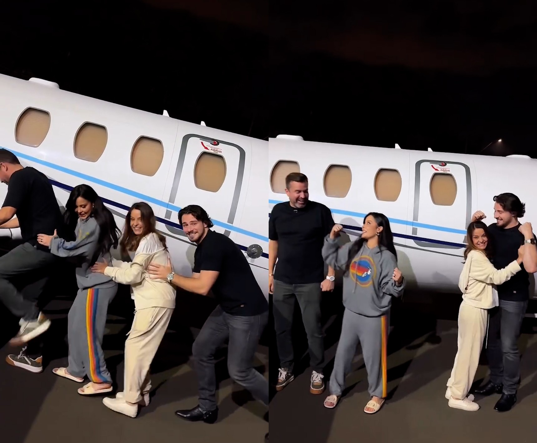 Maiara e Maraisa fazem dancinha da nova música com os namorados