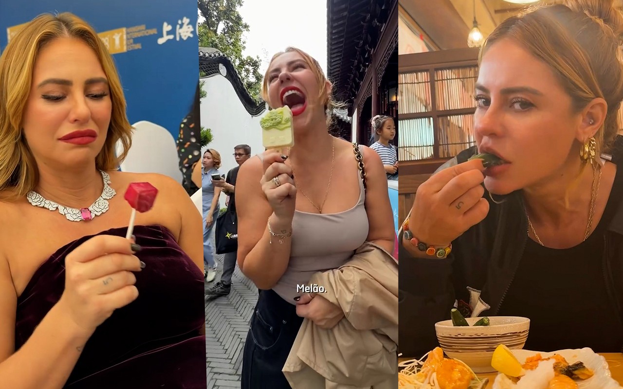 Paolla Oliveira mostra experiência gastronômica na China