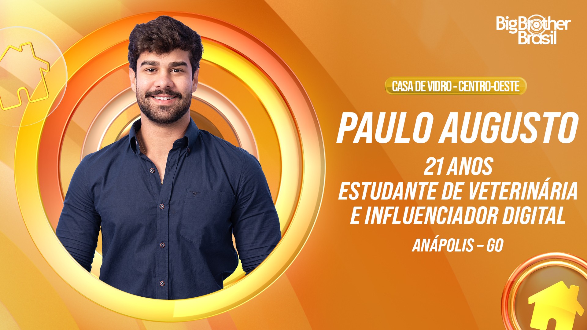 Paulo Augusto está na Casa de Vidro do Centro-Oeste e disputa vaga no BBB 26: conheça  