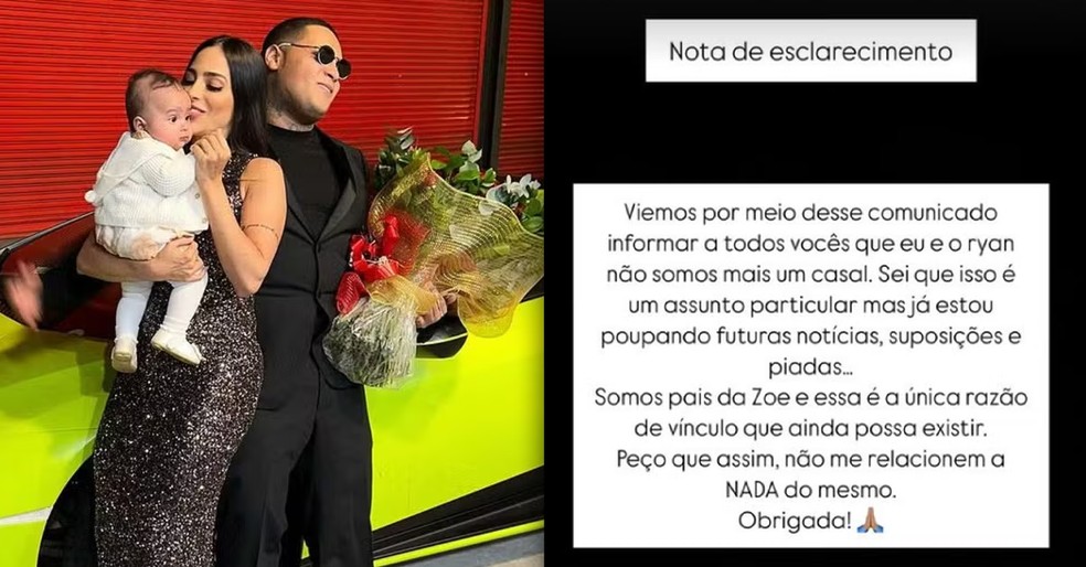 Namorada de MC Ryan SP anuncia término do relacionamento — Foto: Instagram