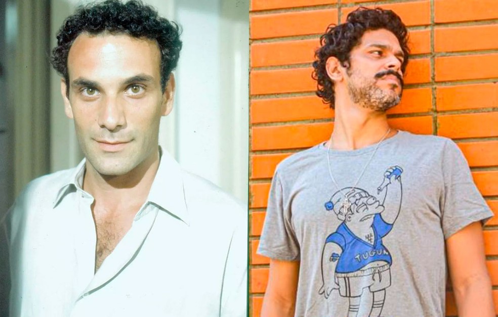 Marco Ricca como José Augusto na primeira versão de Renascer e Renan Monteiro que fará o papel na nova versão — Foto: Globo e Reprodução Instagram