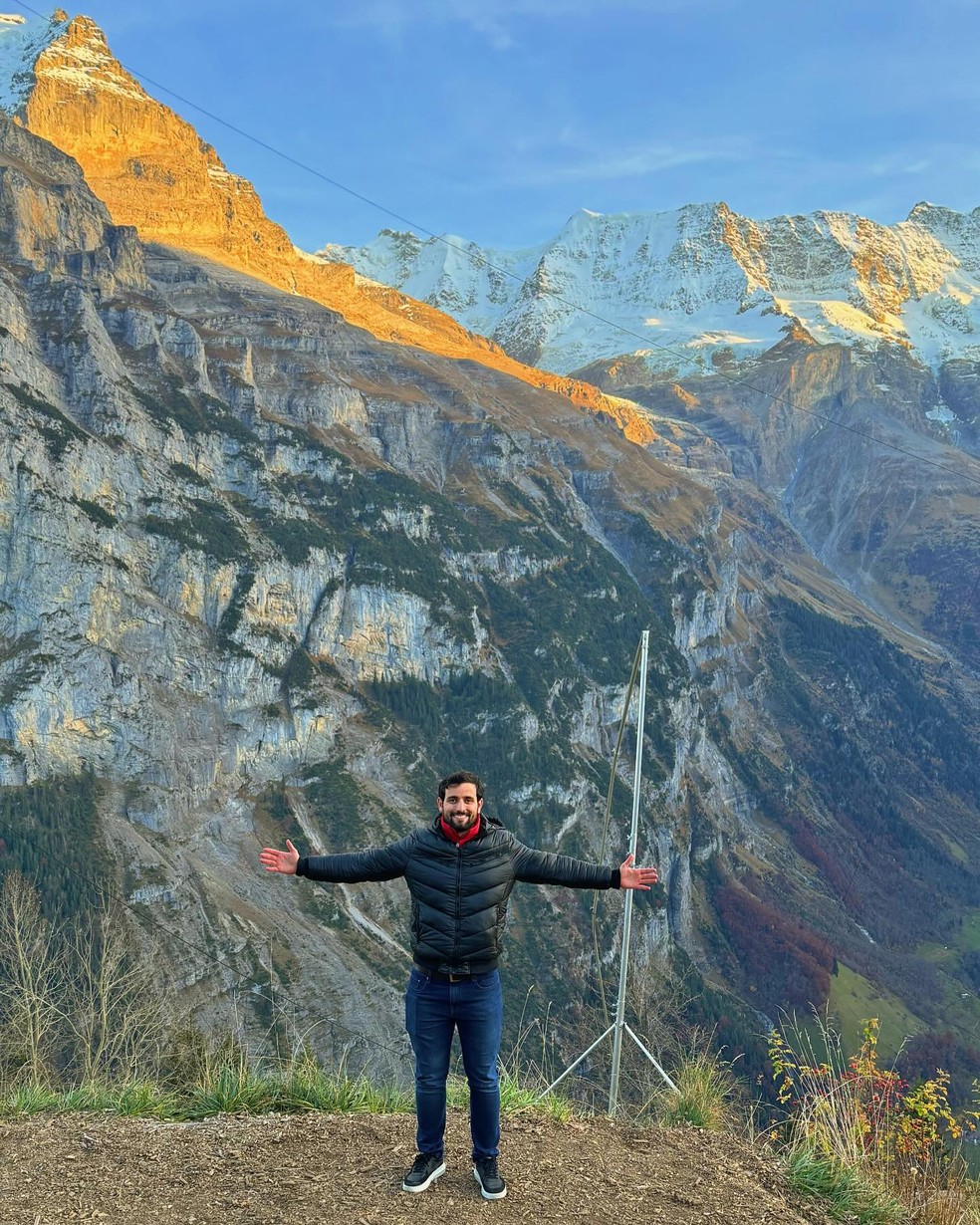 Matteus Amaral posta foto em paisagem da Suíça — Foto: Reprodução/Instagram