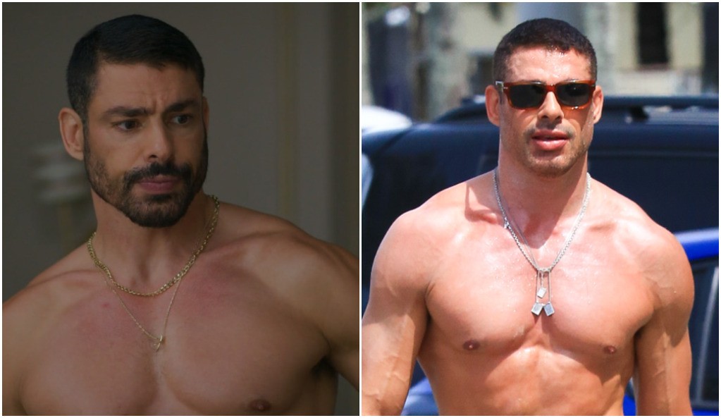 Na reta final de Vale Tudo, Cauã Reymond aparece com novo visual na praia