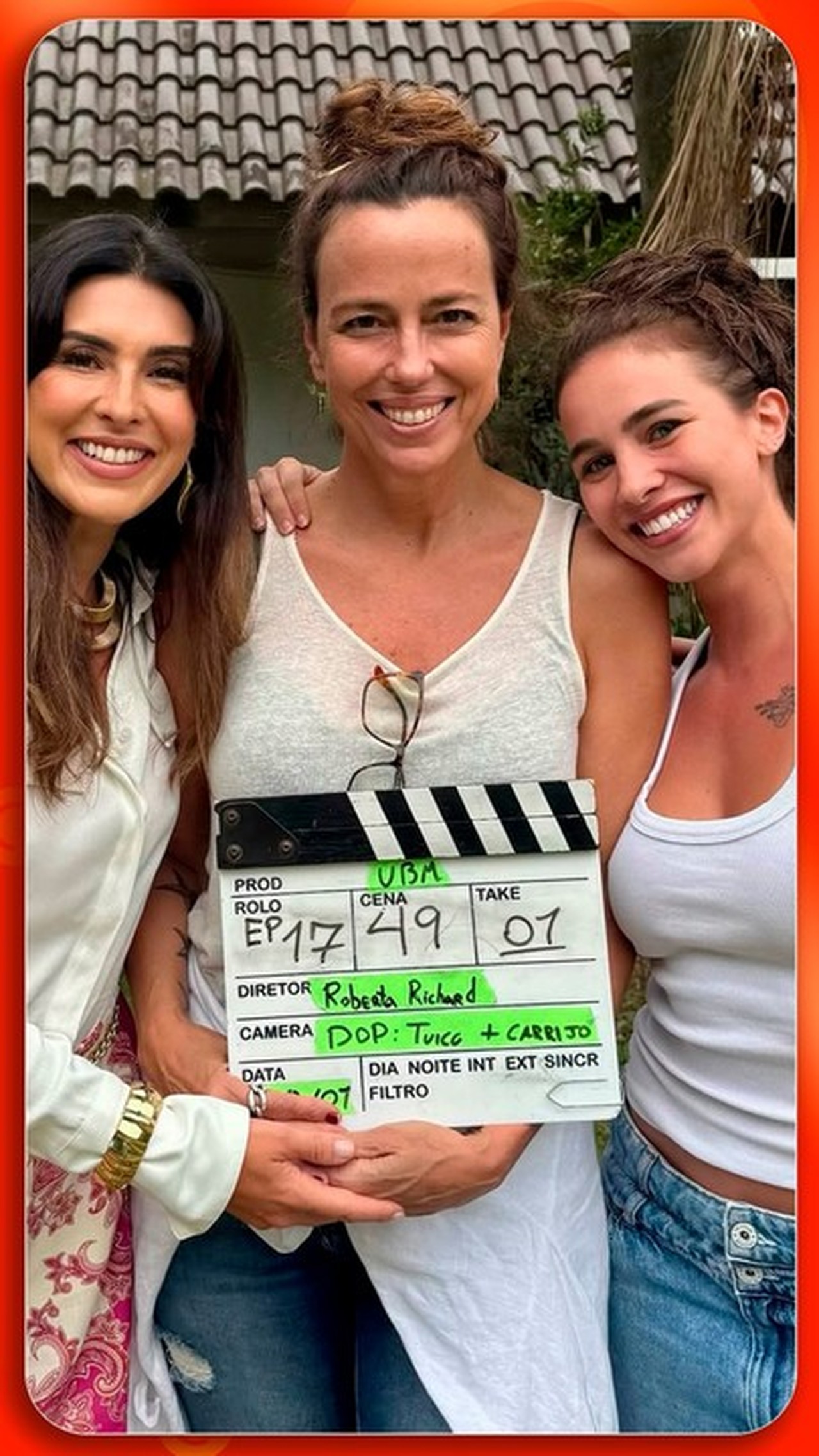 Fernanda Paes Leme aparece em primeiras fotos nos bastidores de novelinha e revela: 'Confesso que hesitei'