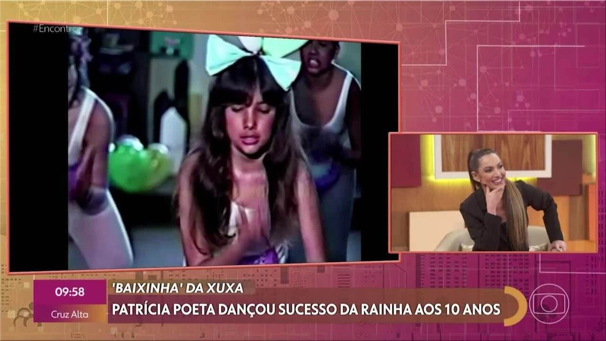 Patrícia Poeta dançou sucesso da Rainha Xuxa aos 10 anos