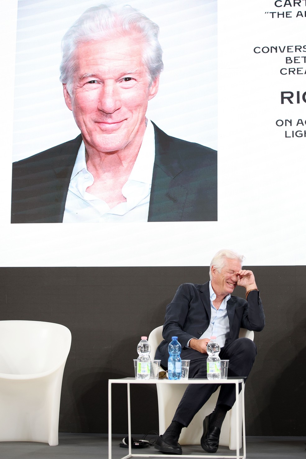 Richard Gere em masterclass do Festival de Cinema de Veneza — Foto: Getty Images
