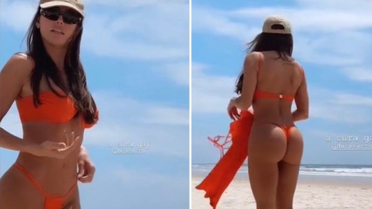 Deborah Secco curte dia de folga em praia da Bahia 
