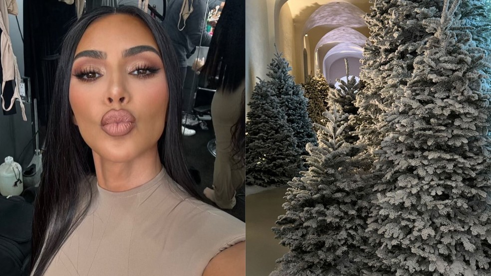 Kim Kardashian mostra decoração de natal — Foto: Reprodução/Instagram