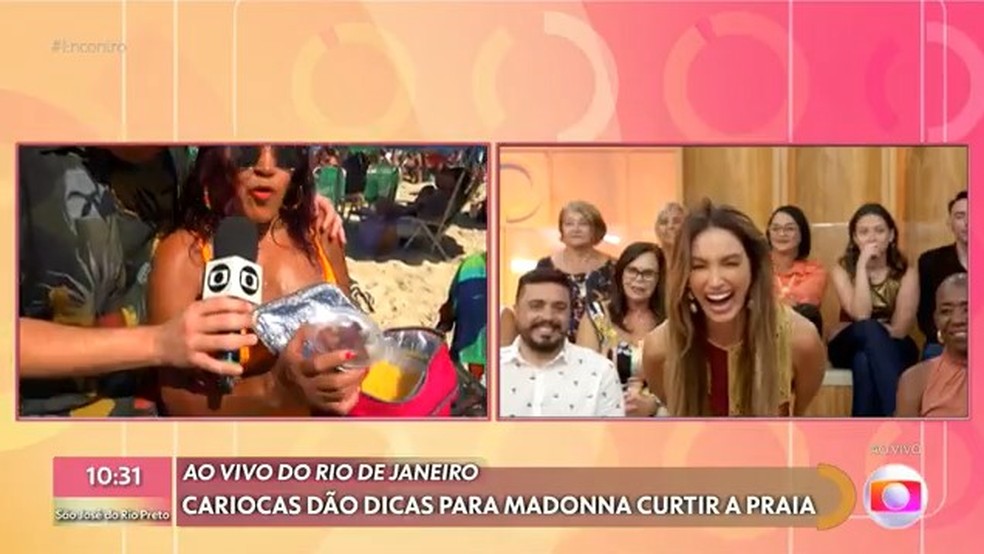 Fãs dão dicas para Madonna — Foto: Globo