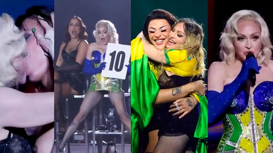 Beijão de língua, Anitta, Pabllo, banho de cerveja: tudo o que rolou no show de Madonna em Copacabana