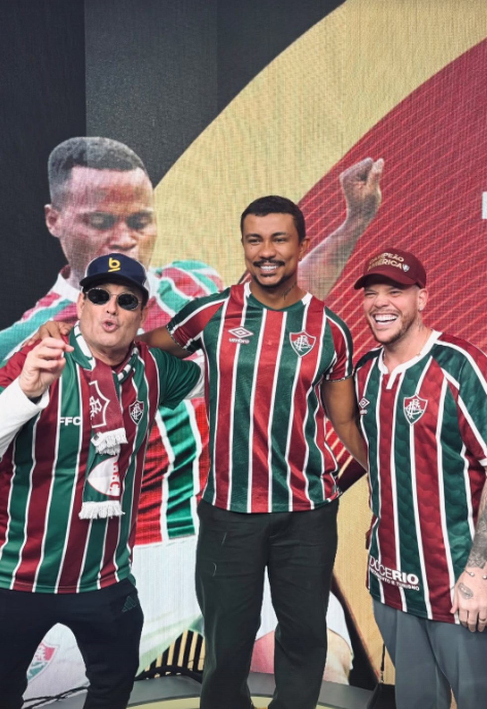 Xamã, Ferrugem e Sergio Malandro comemoram — Foto: Reprodução/Instagram