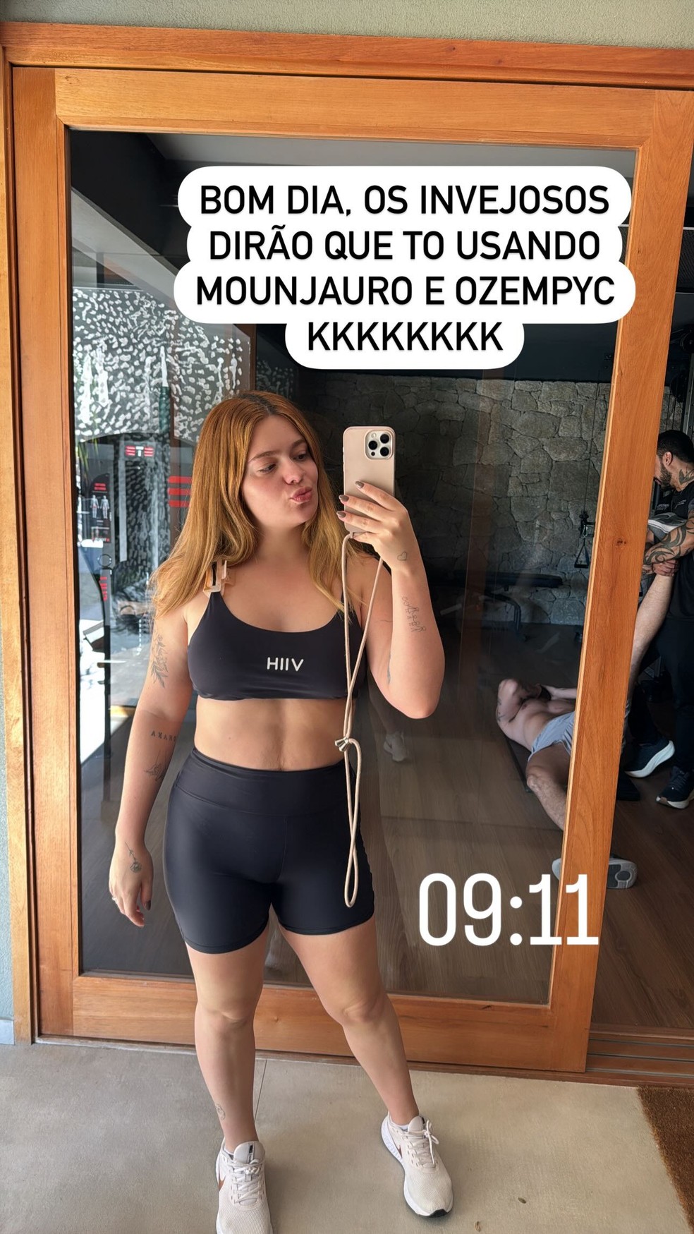 Após perder 15 kg, Viih Tube posta foto com look de treino e brinca sobre uso de remédio para emagrecer — Foto: Instagram