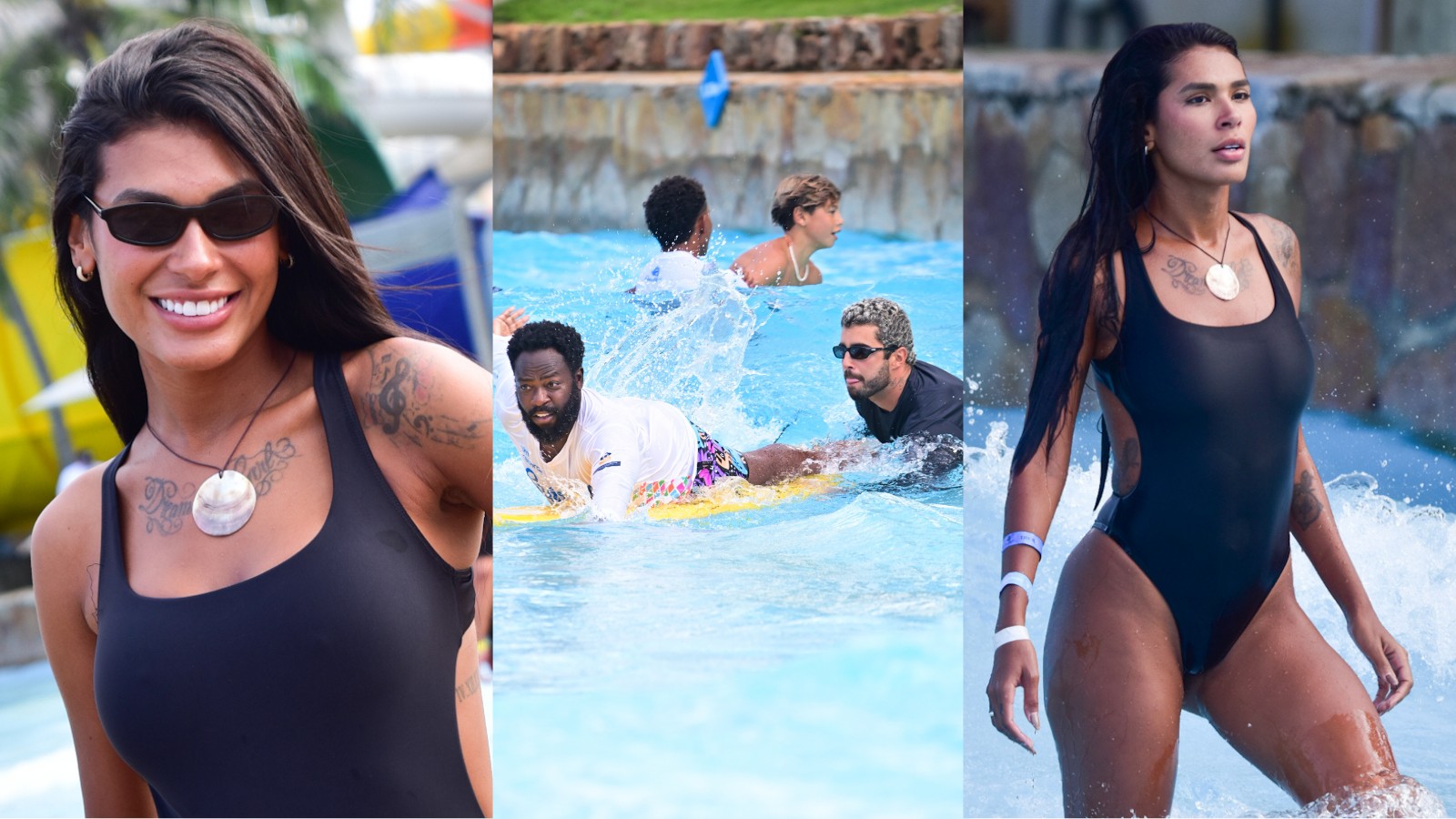 Ex-BBBs curtem parque aquático no Ceará