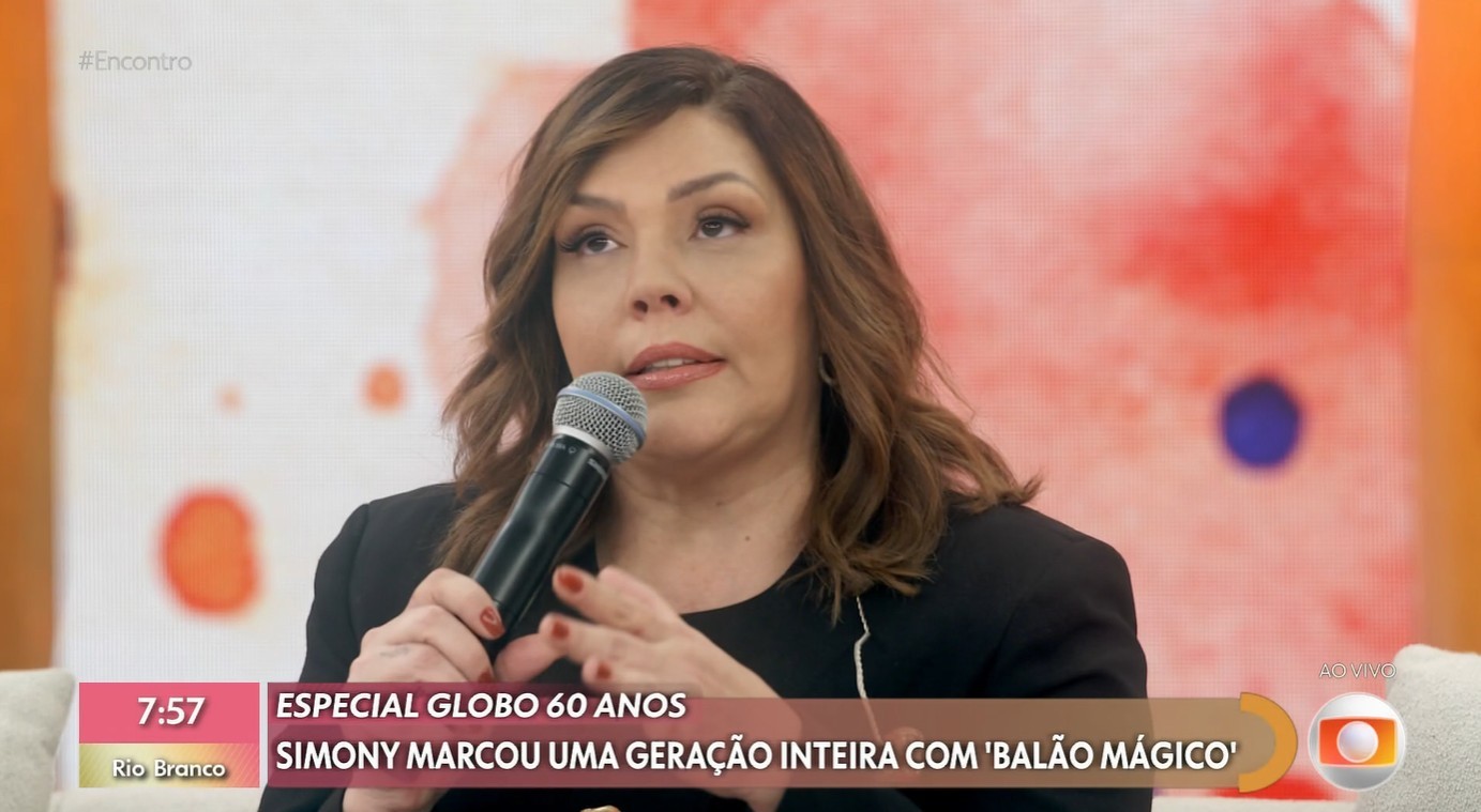 Simony recebe homenagem de Patrícia Poeta, relembra o Balão Mágico e canta o sucesso Superfantástico