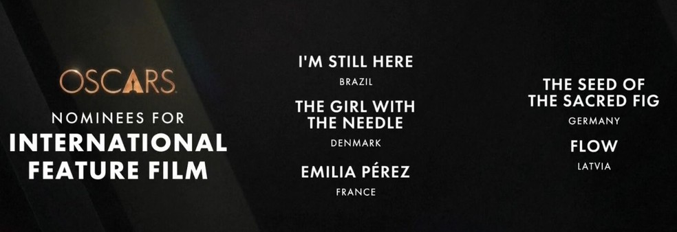 Veja indicados a Melhor Filme Internacional no Oscar — Foto: Globo News