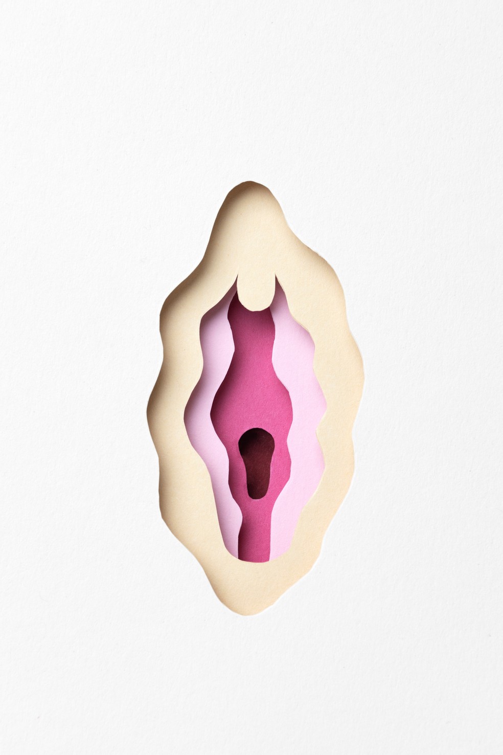 Conceito de menstruação em rosa, vista superior