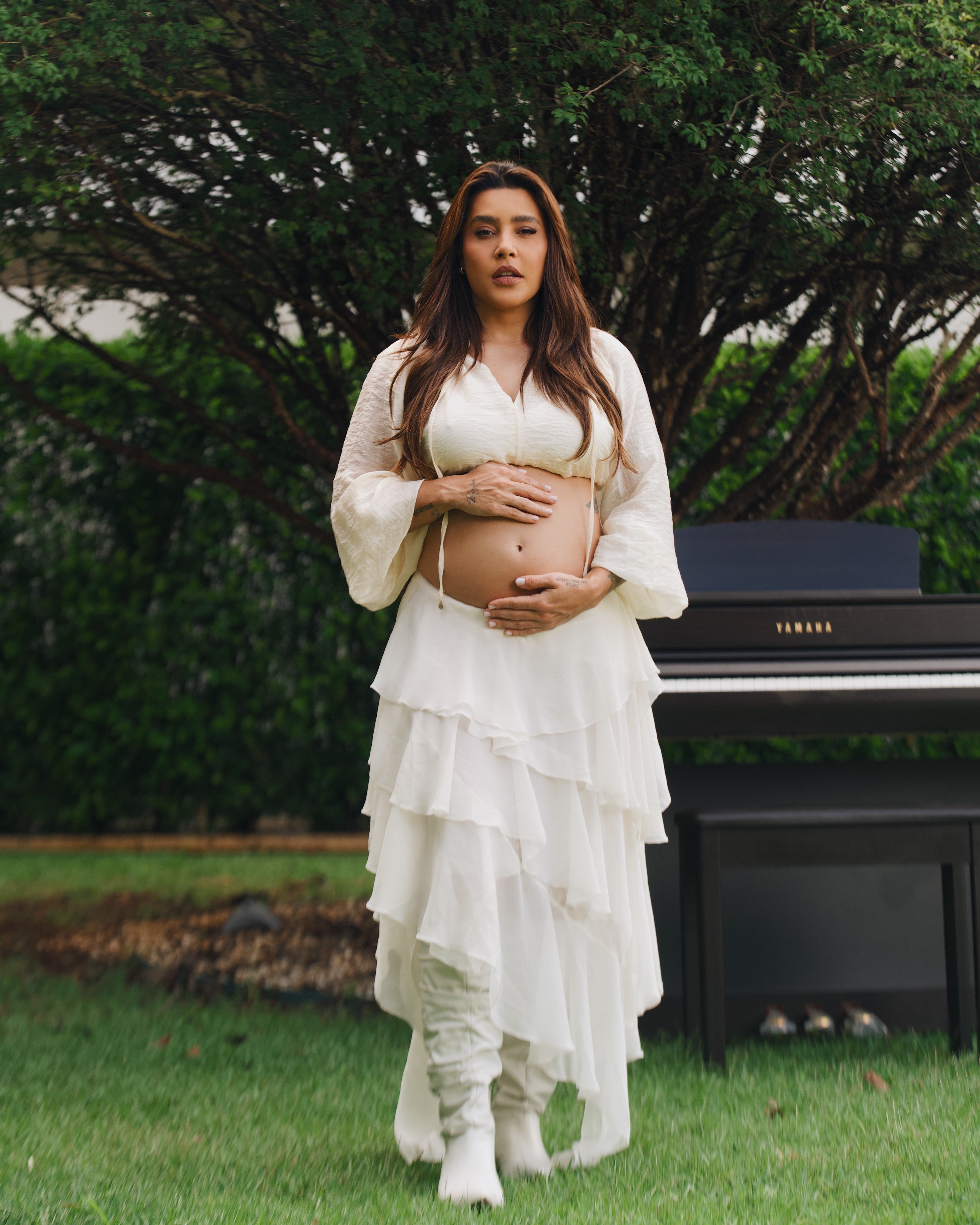 Grávida, Lauana Prado diz que fez imersão de maternidade com filho da namorada, Tati Dias: 'Me sinto pronta'