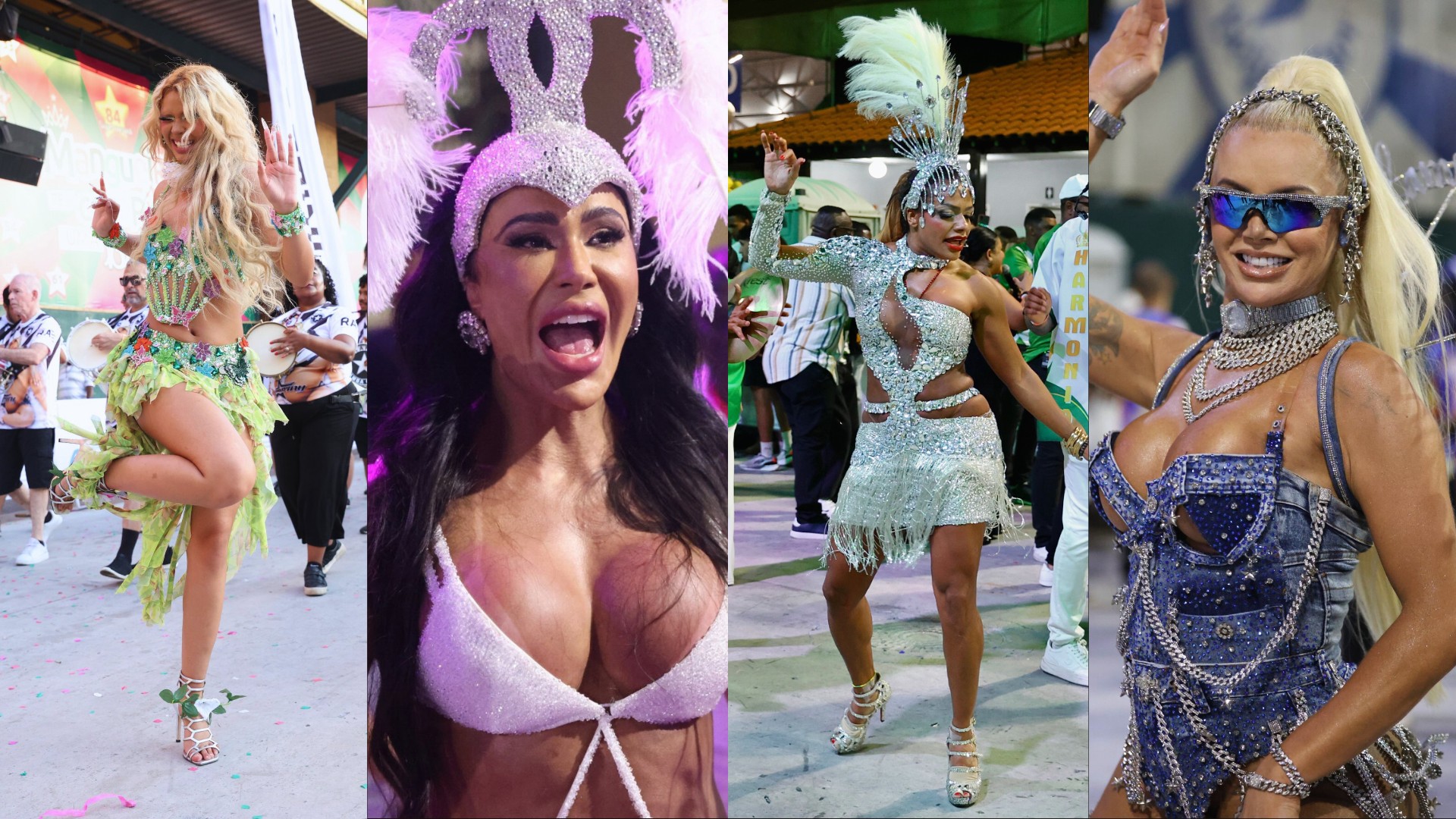 Wenny, Gracyanne Brabosa, Quitéria Chagas e mais musas brilham em mini desfile na Cidade do Samba