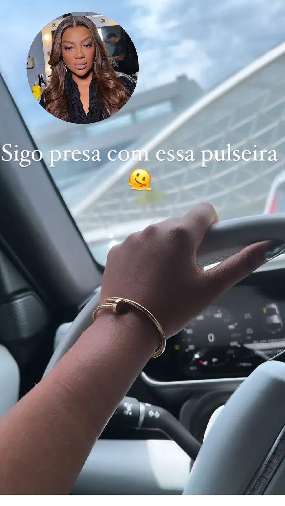 Ludmilla e sua pulseira de R$ 54 mil — Foto: Reprodução Instagram