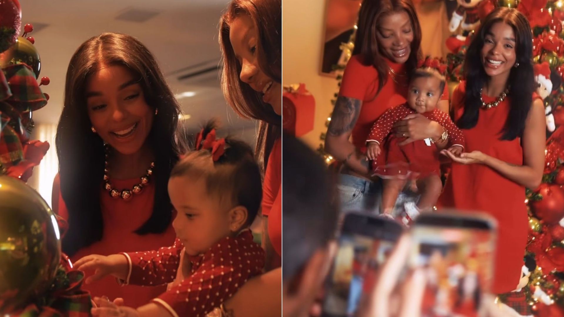 Ludmilla e Brunna Gonçalves mostram primeira árvore de Natal com a filha: 'Momento tão mágico'
