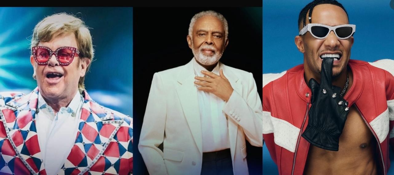 Palco do Rock in Rio com público e artistas