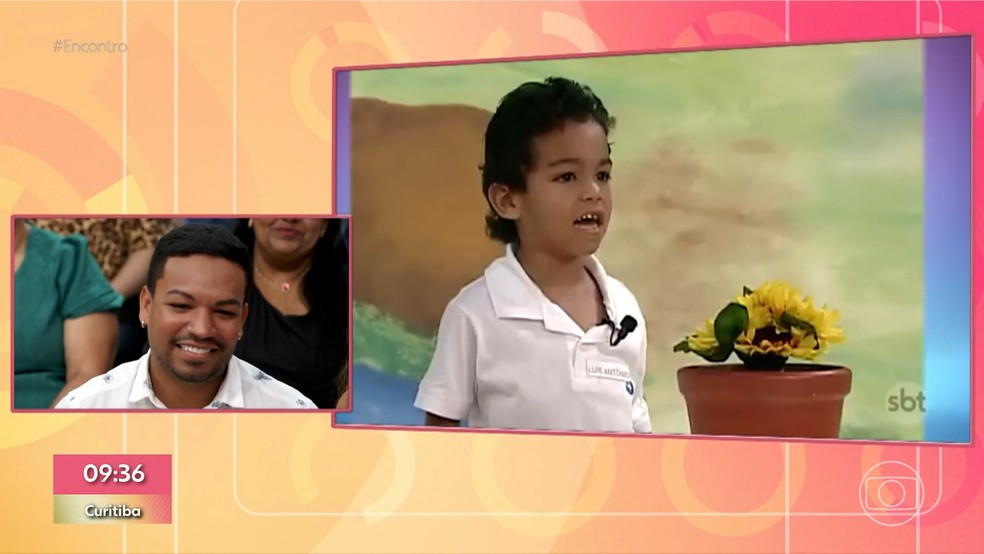 Luis foi ao programa Silvio Santos aos quatro anos de idade — Foto: Globo