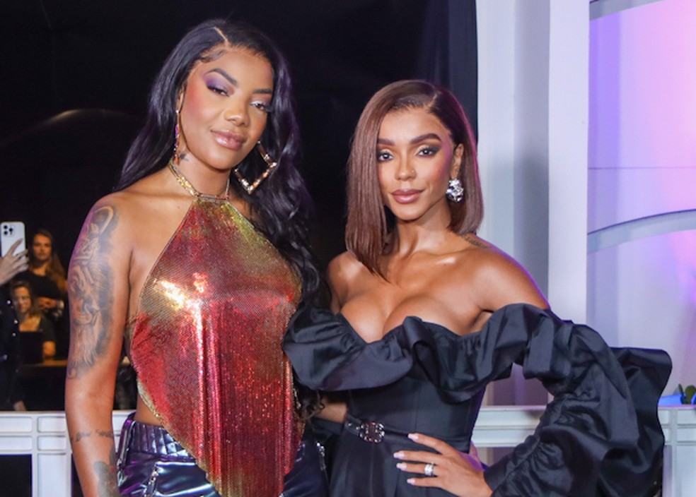 Ludmilla e Brunna Gonçalves no aniversário da cantora — Foto:  Thyago Andrade/Brazilnews