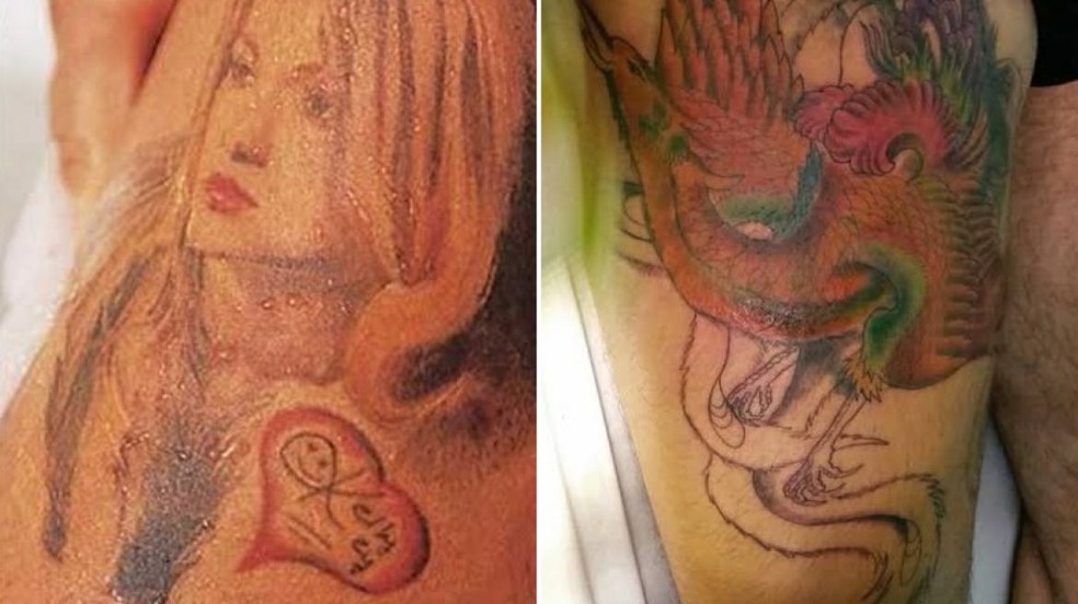 Latino tatuou o rosto de Kelly Key, mas cobriu com o desenho de uma fênix — Foto: Reprodução