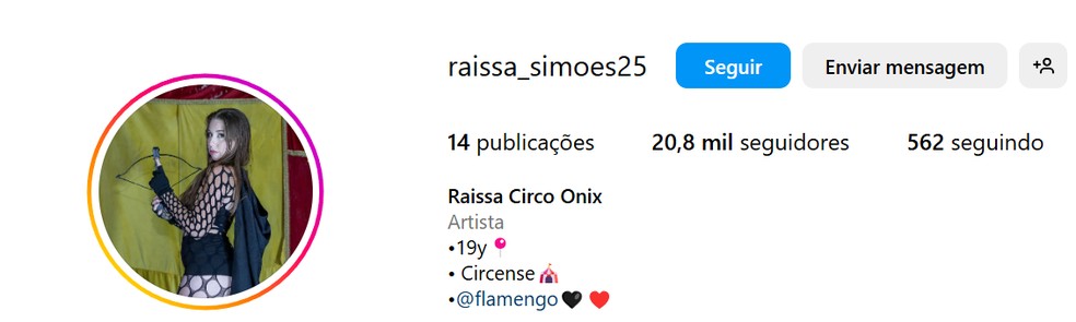Dupla de seu pai, Raissa também ganhou milhares de seguidores pós anúncio — Foto: Instagram