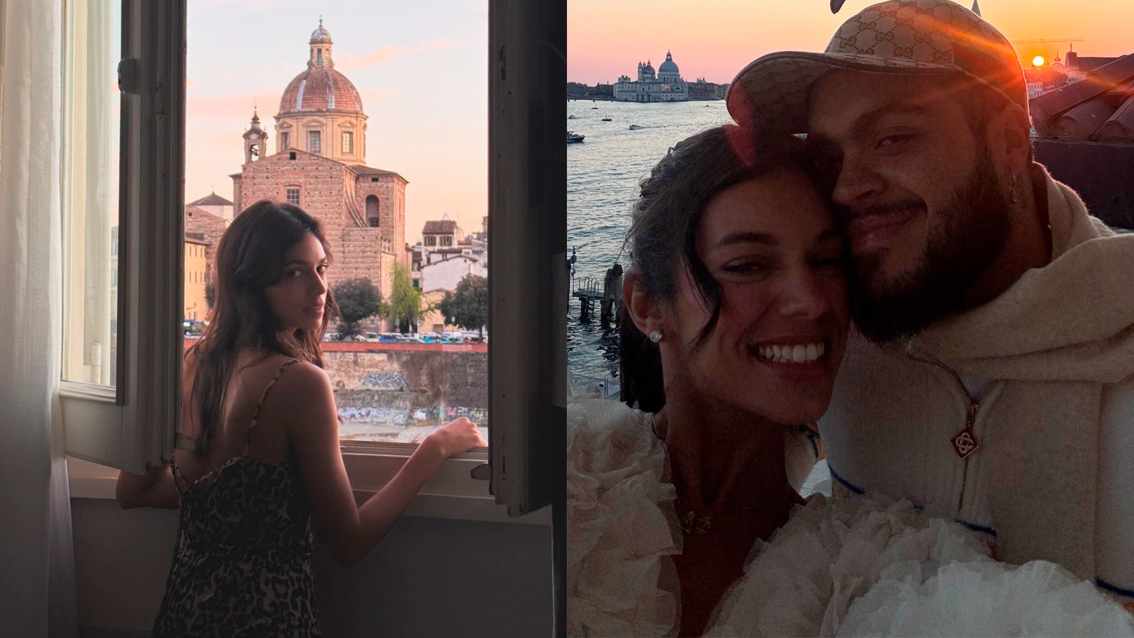 Francisco Gil compartilha cliques de viagem à Itália com Alane Dias