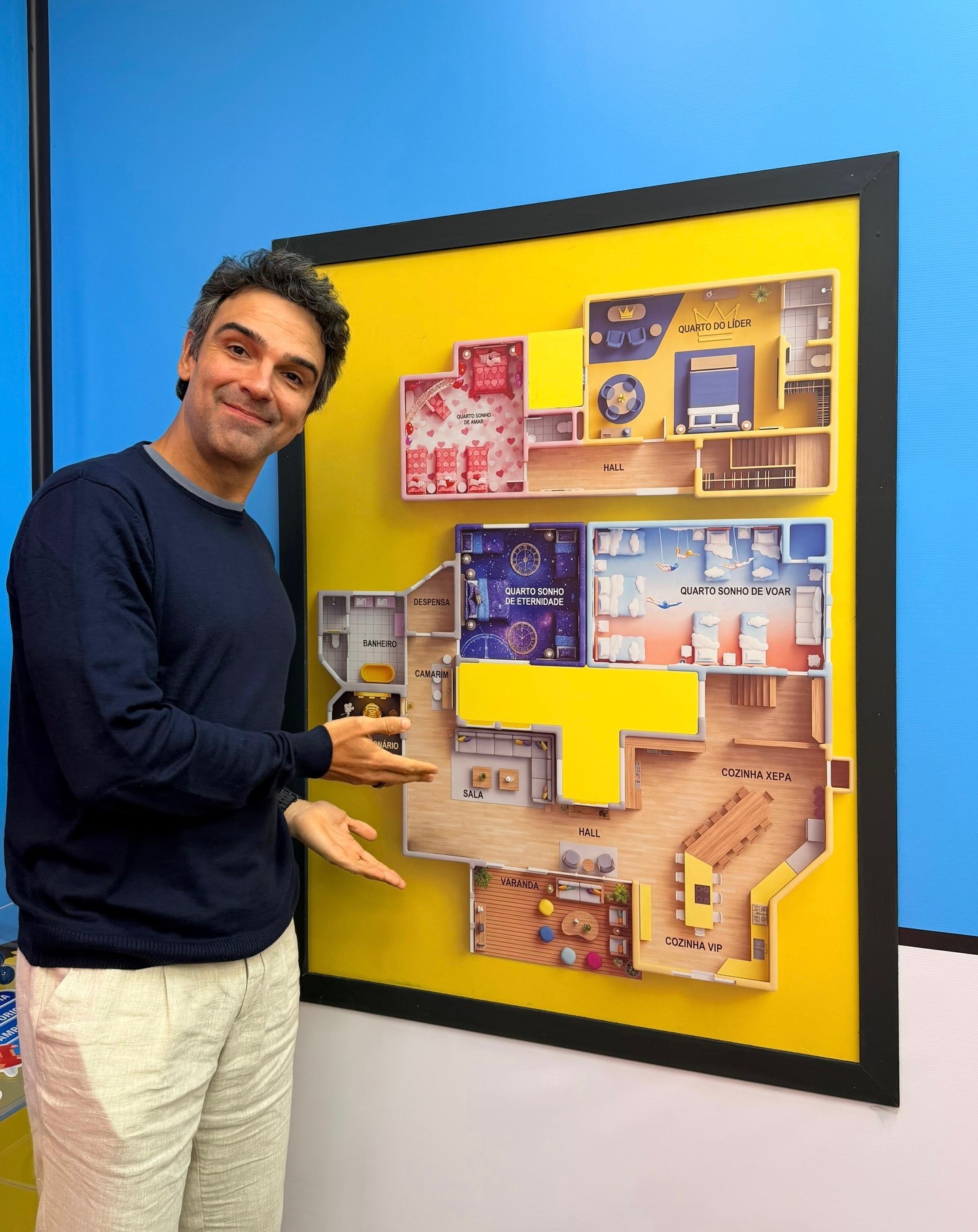 Tadeu Schmidt mostra detalhe na decoração do Quarto Secreto: 'Coisa mais linda'