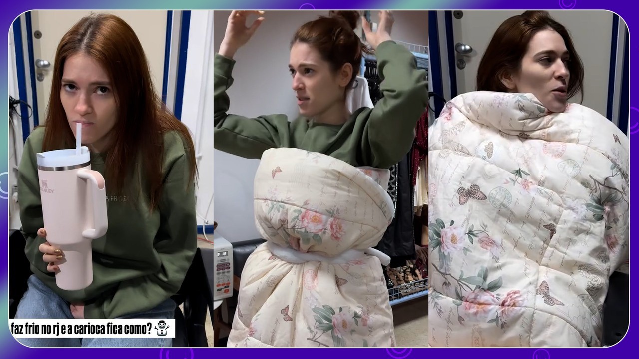 Frio pra carioca? Ana Clara brinca com temperatura e improvisa com edredom