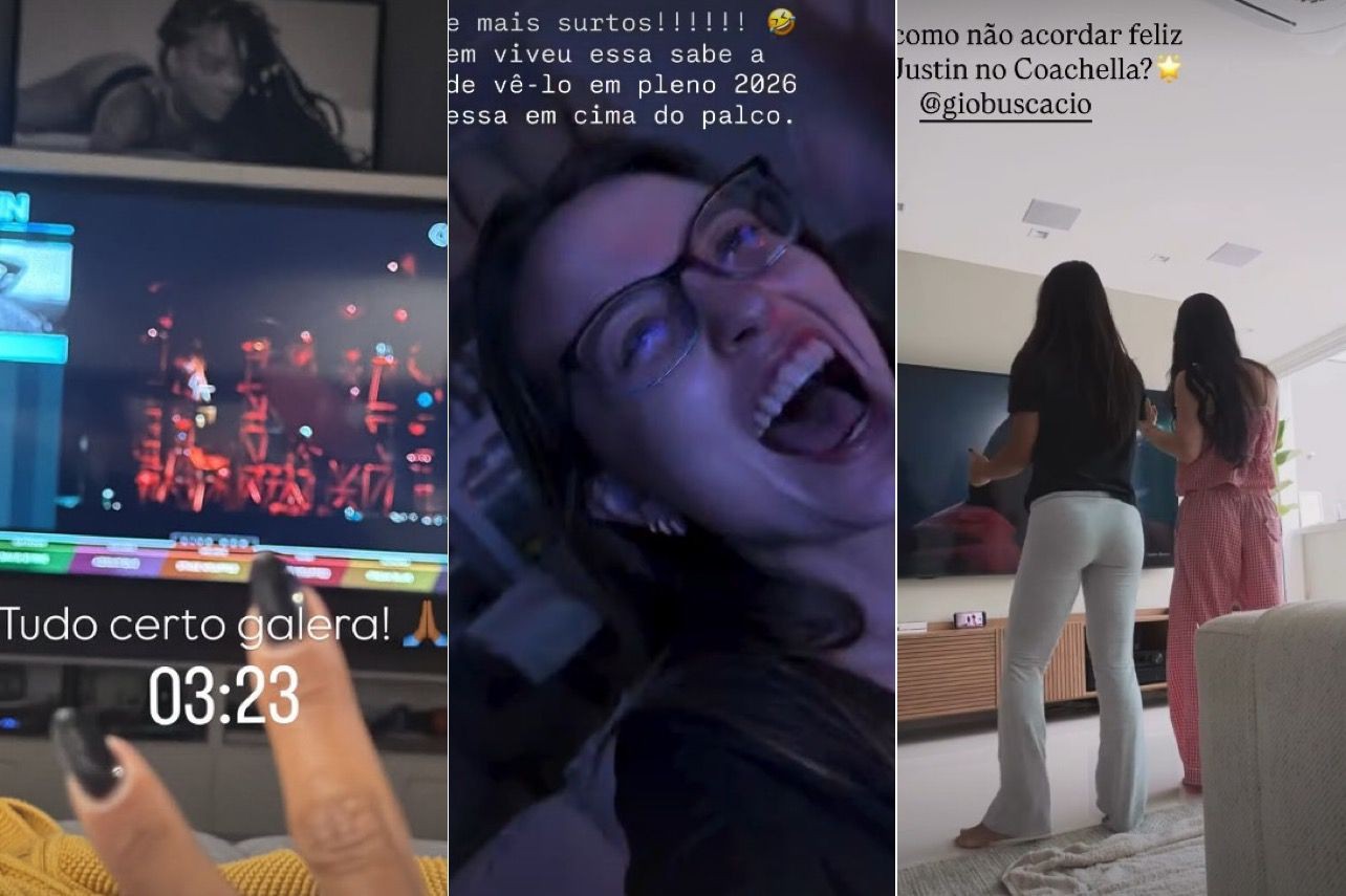 Famosos madrugam para ver show de Justin Bieber no Coachella e vibram com apresentação nostálgica