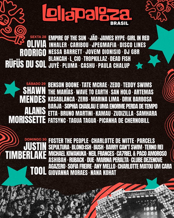 Programação Lollapalooza 2025