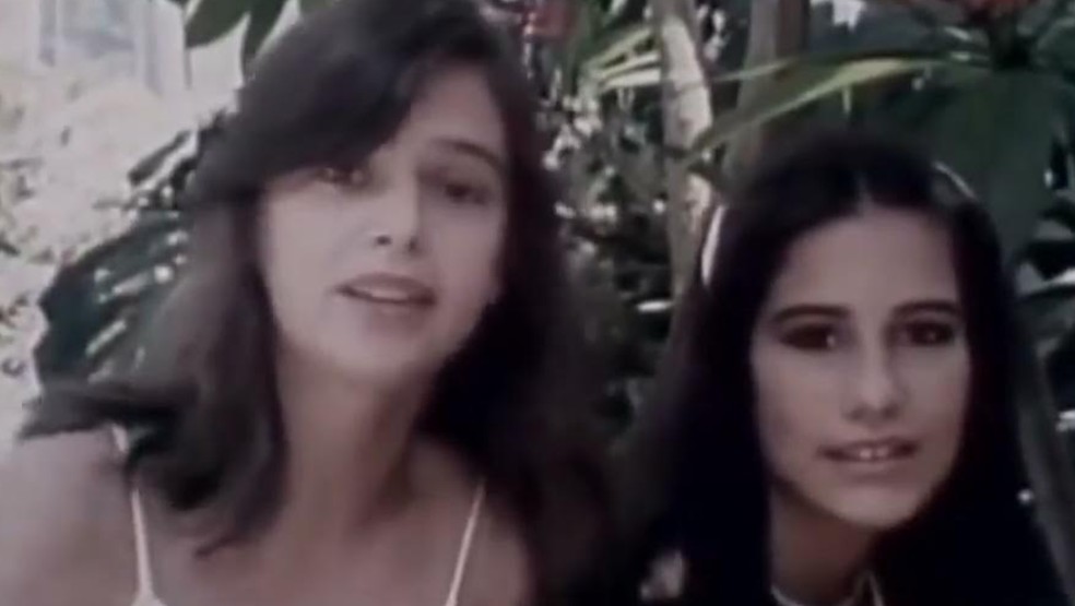 Lidia Brondi e Gloria Pires, na época de Dancin' Days, em 1978 — Foto: Reprodução