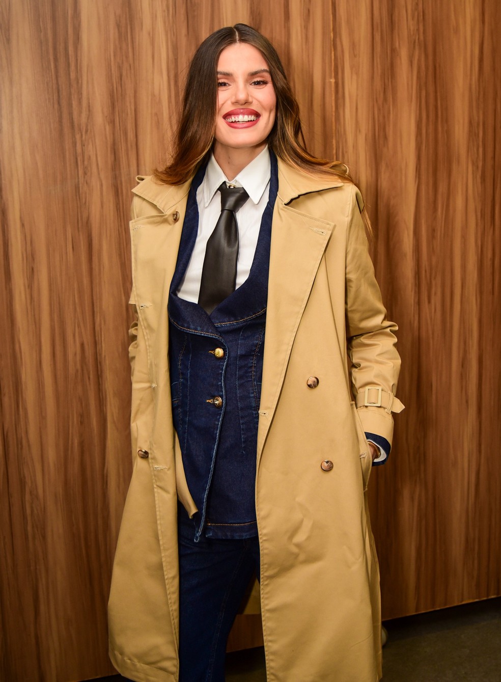 Gravida Camila Queiroz prestigia evento de moda em SP — Foto: Edu Araujo/Agnews